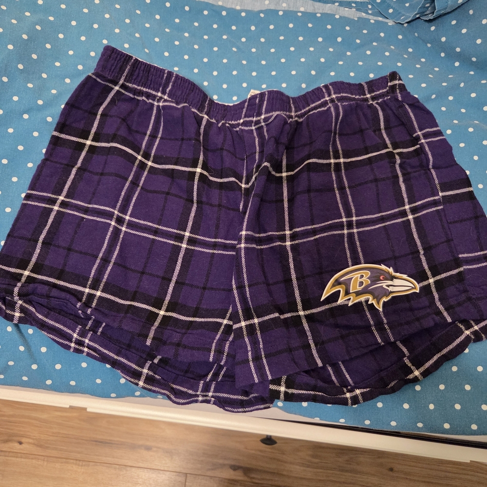 Purple Plaid Sports Shorts